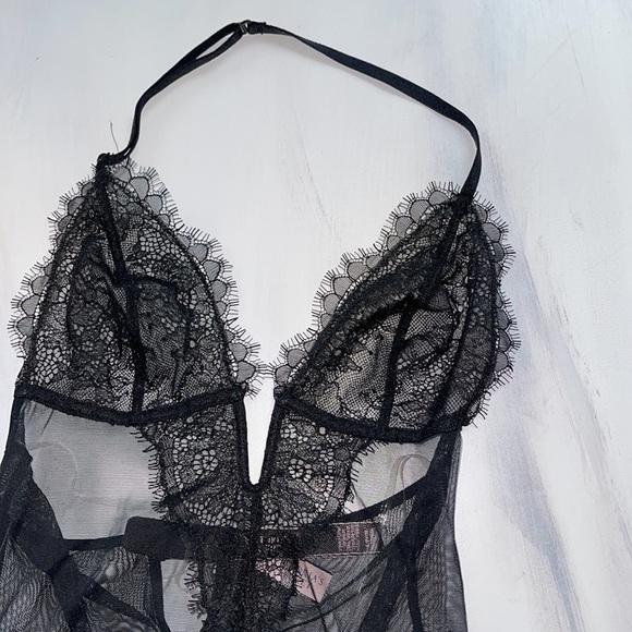 Victoria's Secret Sexy Lace Teddy Cutout Strappy Lingerie/bodysuit size small - Picture 6 of 9
